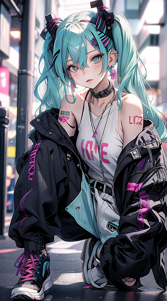 a broken ruined cyborg girl in a landfill, robot, beautiful face, body is broken with scars and holes, laying on the ground, 8K, (dynamic perspective), sharp focus, (depth of field, bokeh:1.3), extremely detailed eyes and face, beautiful detailed eyes, hyperpunk scene, cinematic lighting, reflective transparent iridescent opaque jacket, long transparent iridescent RGB hair, ((masterpiece, best quality)), niji, from above, upper body, navel, sachin teng