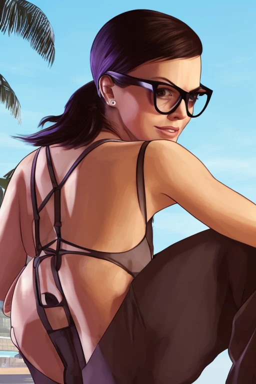 masterpiece, best quality, KafkaV4, 1girl, solo, looking at viewer, smile, cleavage, bikini, medium breast,
beach,sand,
(detailed background:1.3),standing,photomodel,4 on the floor,sexy pose,