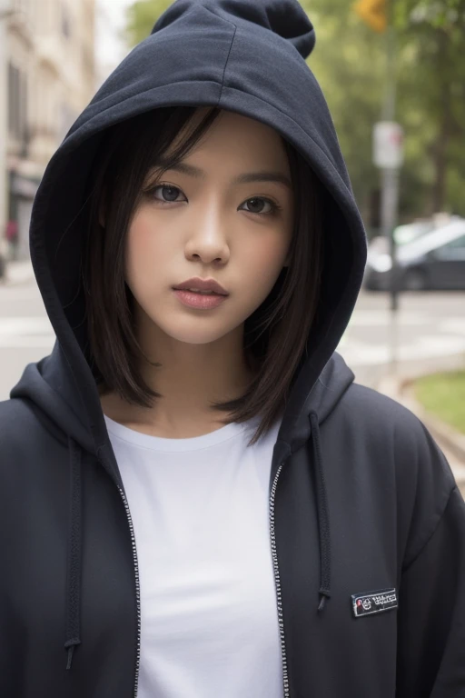 Girl in a hood