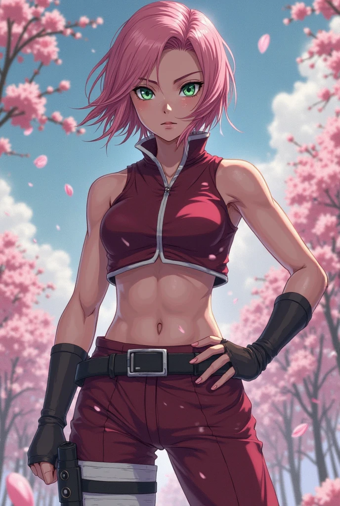 Sakura haruno, anime de naruto, en micro bikini, toma trasera, sentada en asiento sin respaldar, gran culo, redondo, aceitado, humid, piernas gruesas, cabello largo, suelto, rosado, cinematography lighting, la mejor calidad, 8k hdr, de noche, lluvia --auto