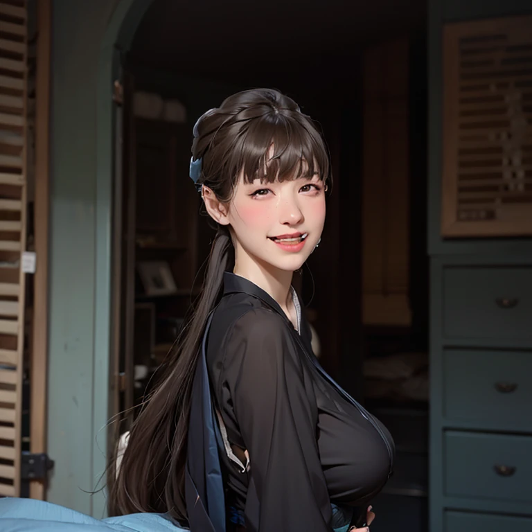 best qualtiy, 超高分辨率, (realisticlying:1.4), one-girl, A pair of clear and moving peach blossom eyes,Royal Sister,(full bodyesbian:1.2)a sense of atmosphere,a beauty girl, ssmile,flower sea,(full bodyesbian:1.2) looking at viewert, closeup cleavage ,(Photorealistic:1.4),1girll,Sexy,(比基尼 ),(Black breast patch:1.5),(Big breasts:1.9),(Upper body:1.4),(Wet body),(:1.2)