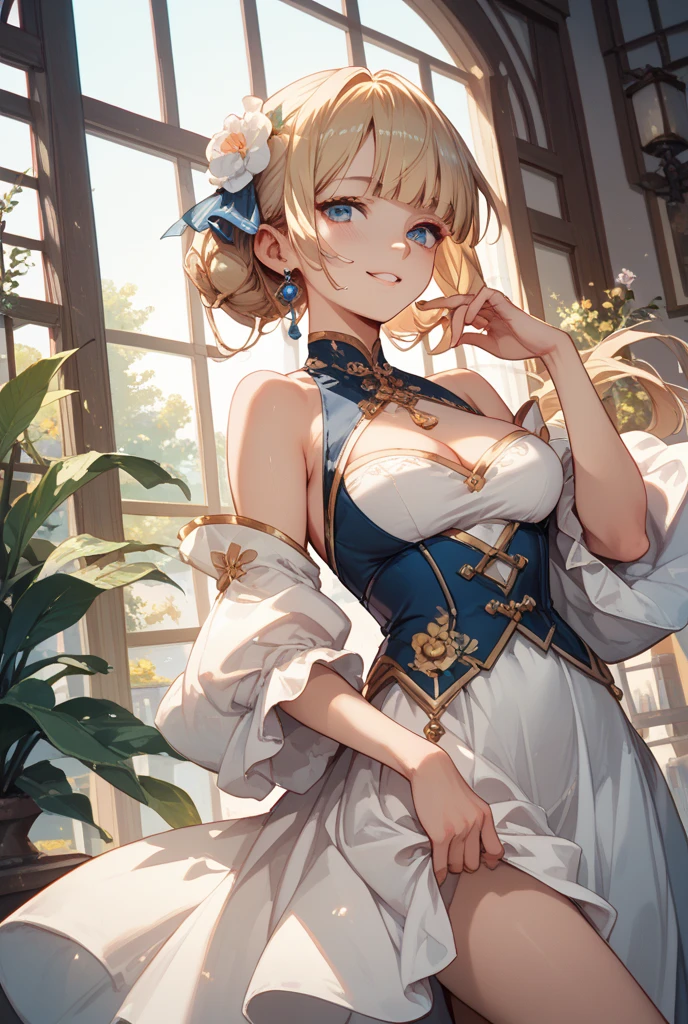 ((Highest quality)),(Ultra-high resolution),(Super detailed),(Detailed Description),((The best CG)),(masterpiece),Highly detailed art,(Art with precise details:1.5), (One-shoulder dress:1.7), colorful coloring:1.6, beauty:1.3, cool:1.3
