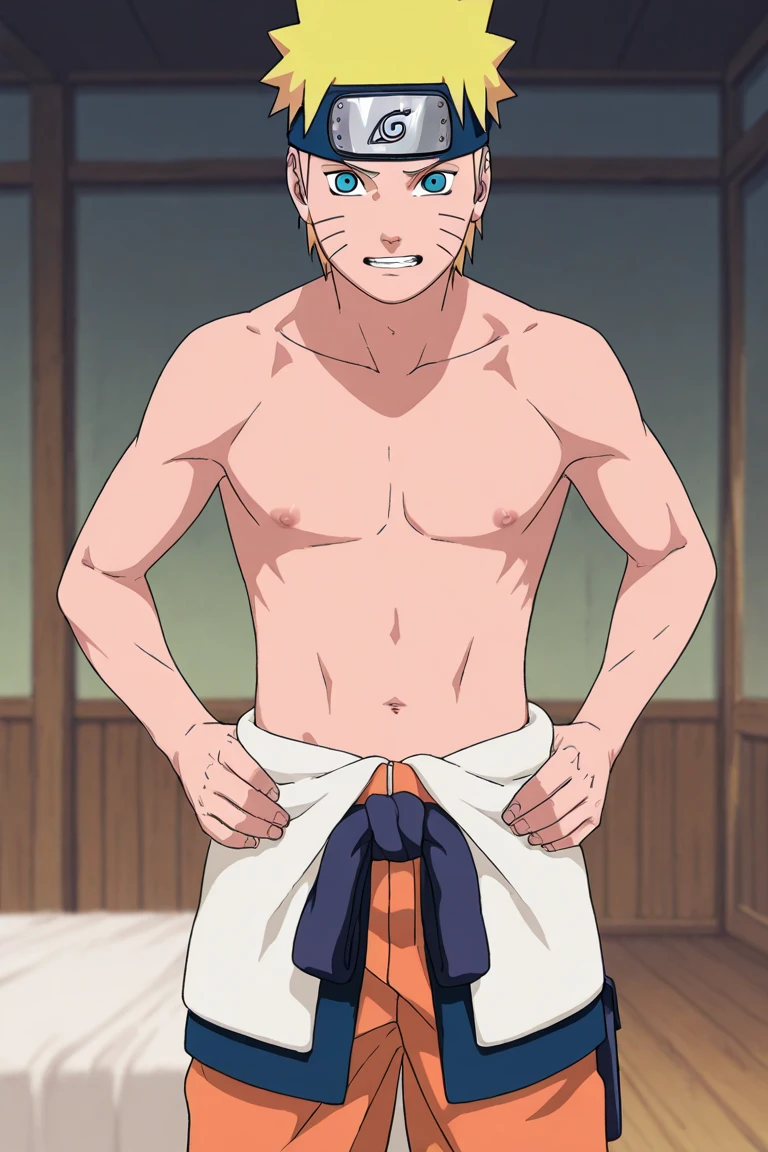 Naruto, shirtless, underpants, pink brief, showering, 12-year-old boys,