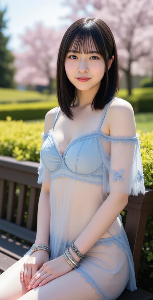 (beautiful girl, Delicate girl:1.3), (12 years old:1.3), (Symmetrical eyes:1.3、 pretty girl, Dark black hair, blue eyes, White spaghetti strap, Cotton shorts and thongs, Half-laugh, Leaning forward, Cleavage、 (masterpiece, Highest quality, Very detailed, Detailed face, 8K)、((Highest quality))、(Realistic),