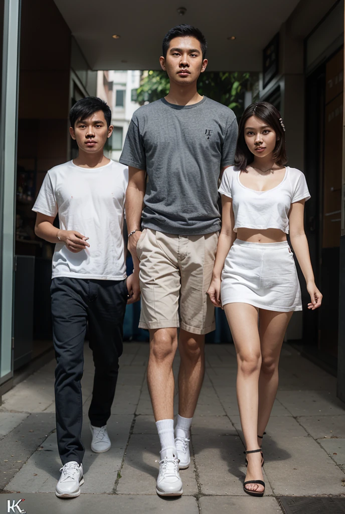 1boy,one handsome man,Asian,(head turned, looking at viewer:1.5),(short black hair:1.3),perfect hands,five fingers on each hand,black boots,(sexy bikini underwear:1.3), shirtless, topless,muscular,(walking on the street:1.5),street,day,daytime,natural lighting,outdoor,best quality,masterpiece,ultra highres,photorealistic,realistic,