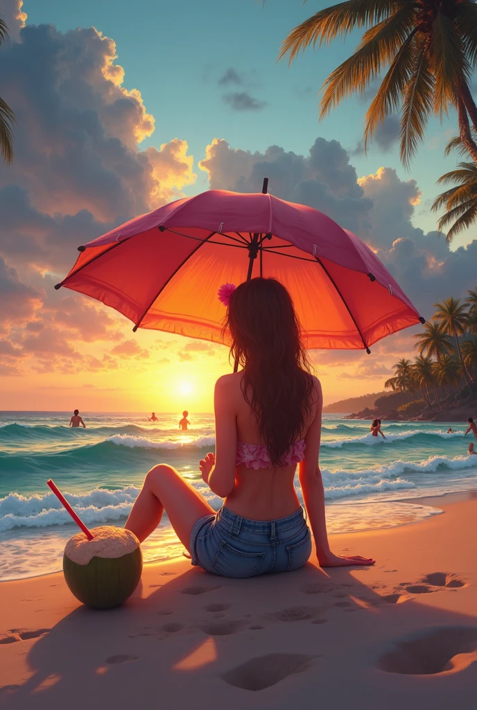 beach beauty wave umbrella