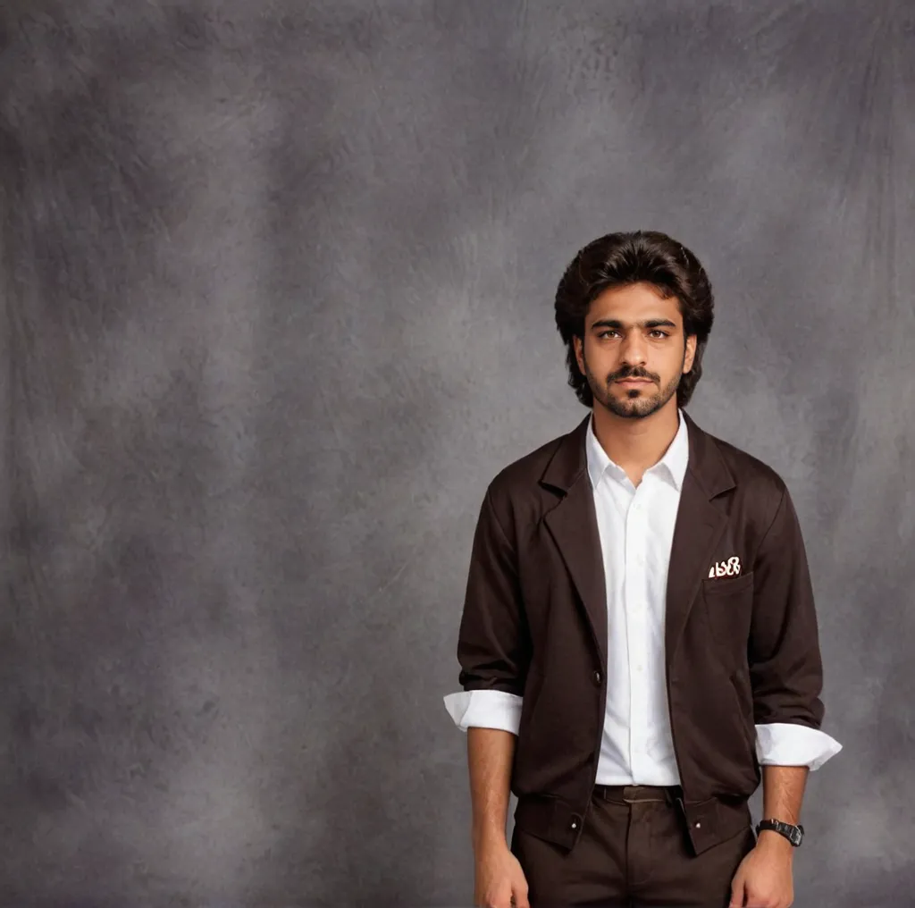 A Bangladeshi guy around 22 years old. 5 feet 11 inches. Lean muscular. Wearing a long black coat, gray shirt.