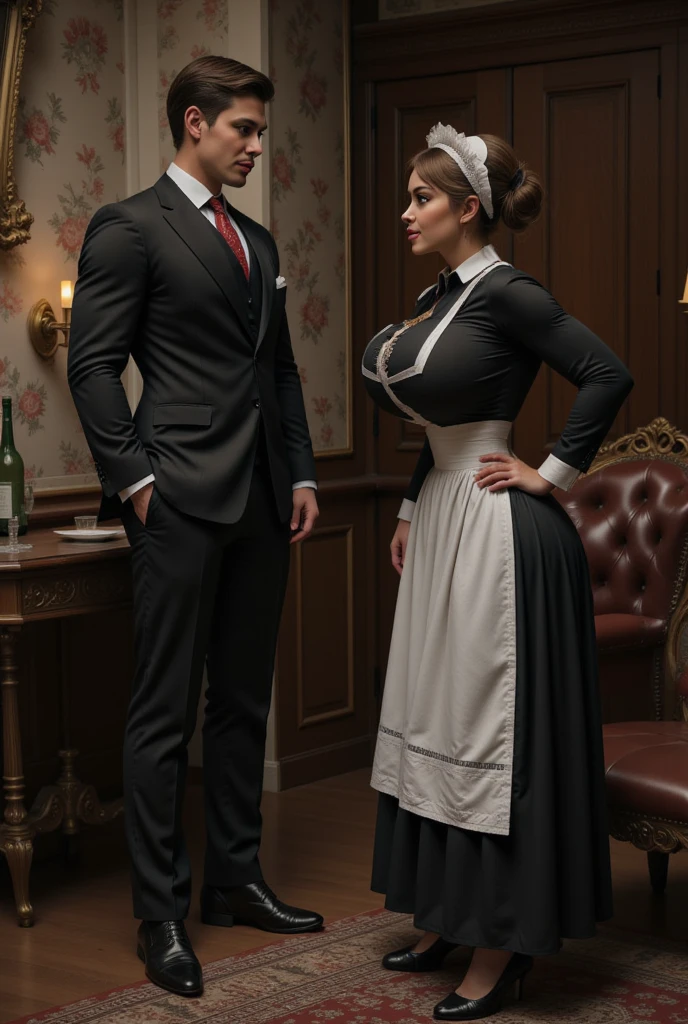 characters:  paolo, a middle-aged manager,
and lucy pinder, a curvy plus size secretary known for
her extraordinary beauty. description:  paolo is
dressed in his black formal suit, while lucy shows off her
extraordinary beauty in a white blouse, pencil skirt and
stilettos setting: the office near the coffee machine action:
 paolo and lucy in various conversation poses
standing, sitting and walking. justin is in love with lucy
he pursues her flirts with her at every opportunity and
courts her. camera angle: explore a variety of camera
angles, including close-ups to showcase lucy's
expressions and wide shots to capture the overall
atmosphere of the photoshot,