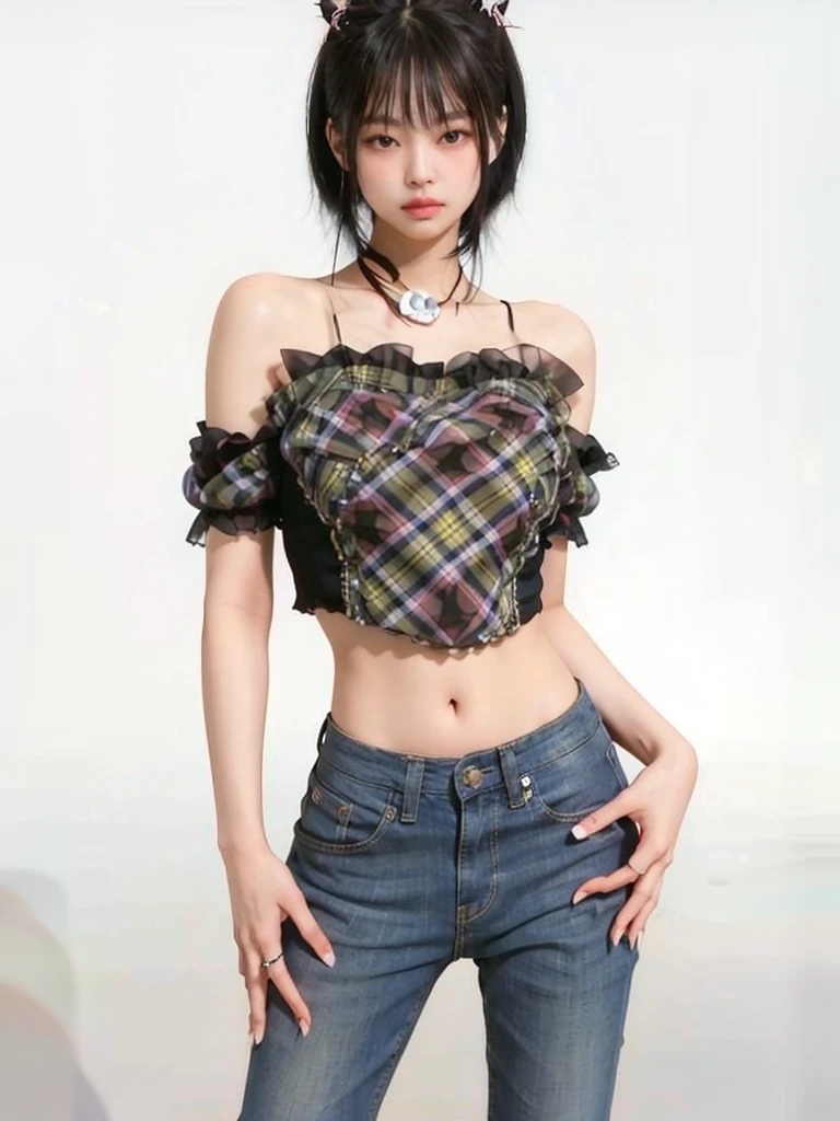 highest quality、masterpiece、Ultra-high resolution、highest qualityの写真,、Clear images、Very cute Japanese woman、18-year-old、Always wear your glasses、Twin tails, Beautiful pink appointment, Very large breasts、Beautiful Skin、Detailed beautiful 目、Beautiful Skin、Punkish Girl, Rose Tattoo, The background is Shibuya downtown at night