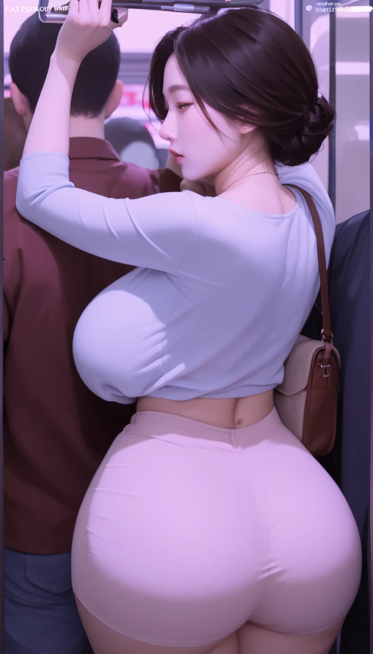 ((medium long shot)), (One ultimate beautiful mature woman), ( 1 women,1 boy), ((mom and son:1.4)), very detailed顔, detailed lips, sensual lips, detailed eye, double eyelid, chignon, big and full breasts, , (thighs thighs thighs),  Exactly, perfect body, perfect face, Depth of the bounds written, perfect image realism, 、Detailed With background, detailed costume, perfect thing、hyper realism、photoreal、8K maximum resolution, (masterpiece), very detailed, Professional, ((feel shy, embarrased, nervous:1.4)), ((in the bedroom, open the door:1.4)), (( slim thigh, long  leggs, :1.4)), ((open lips,exposed pussy, exposed vaginas:1.4)), ((white off shoulder sweater, ribbed, full breasts, cleavage, stockings:1.4))