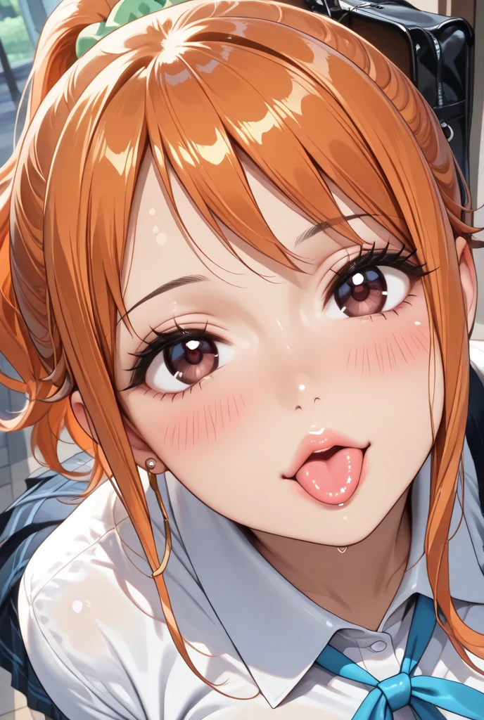 NSFW:1.2, ochaco_uraraka, 1girl, solo, blush_stickers, showing armpits, , open_mouth, looking_at_viewer, smile, :d, teeth, without shirt, neckless, blush, standing, indoors, office, full_body, high_heels, detailed face, beautiful detailed eyes, beautiful detailed lips, extremely detailed eyes and face, long eyelashes, realistic, photorealistic, photo-realistic:1.37, best quality,4k,8k,highres, studio lighting, sharp focus, extreme detail description, professional, vivid colors, bokeh