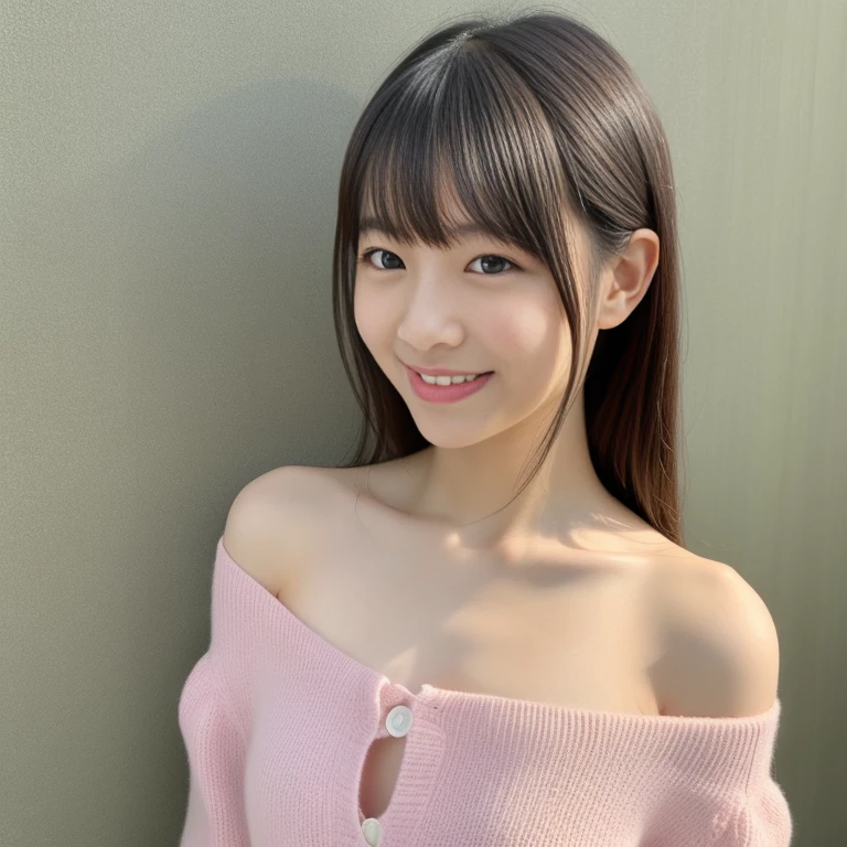 masterpiece,best quality,(Japanese girl),((Beautiful girl)),cleavage,(off shoulder:1.2),(perfect body beauty:1.2),(shy smile),from above