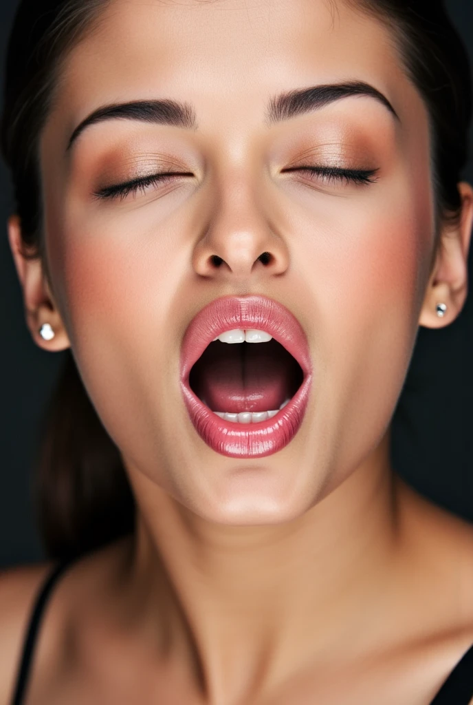 一人のwomanの画像,、Face close-up、Smooth Skin、masterpiece、Highest quality、8K Photo、((close your eyes and open your mouth slightly))、close your eyes、Suffering face、woman, 16 years old、Girl、movie theatre、薄暗いmovie theatre客席、Dark auditorium((hyper realistic detail shiny skin,pores))((profile、movie theatre,Sitting in the audience,Sitting next to the viewer,Dark hall、Dark Background)),((very intense orgasm,frown,hyper realistic detail shiny skin))((Old male audience))tongue out, tongue, traces of saliva,, Ahegao, long tongue,((super wet skin))
