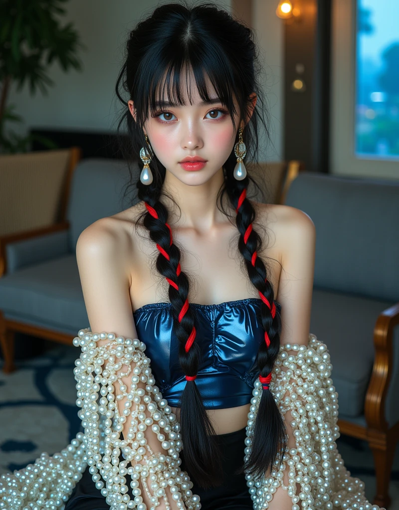 (Large breast:1.4),(shirt:1.4),(Best quality,masterpiece,ultra high res,(photorealistic:1.4),1girl,(:1.4),(long hair:1.6)