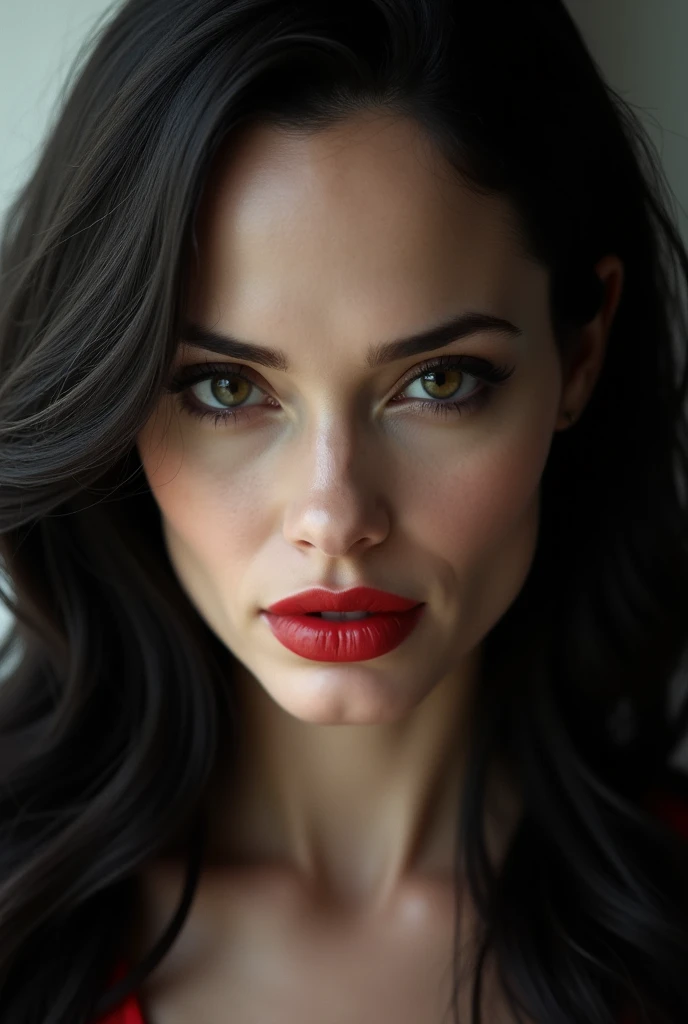 AngelinaJolie, Highest quality, masterpiece, Ultra-high resolution, (Photo Real:1.4), Surrealism, dream-like,Fusion Art, Shadow magic,Red-eyed black-haired vampire、French super beauty、Vampire Woman、、D Cup、Natural Breasts、Natural breasts、Expose、Nipples、Soft 、clear、Saggy breasts、Large breasts、Ripe Milk、anorexia、voluminous curly hair、Super super long hair、Hair length: approximately 3 metrey hair is fluttering、Straight black hair、Black hair longer than height、skinny、delicate、Slender