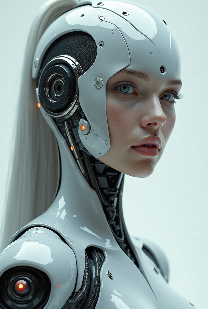 (Russian female:1.5),complex 3d render ultra detailed of a beautiful porcelain profile woman android face, cyborg, robotic parts, 150 mm, beautiful studio soft light, rim light, vibrant details, luxurious cyberpunk, lace, hyperrealistic, anatomical, facial muscles, cable electric wires, microchip, elegant, beautiful background, octane render, H. R. Giger style, 8k, best quality, masterpiece, illustration, an extremely delicate and beautiful, extremely detailed ,CG ,unity ,wallpaper, (realistic, photo-realistic:1.37),Amazing, finely detail, masterpiece,best quality,official art, extremely detailed CG unity 8k wallpaper, absurdres, incredibly absurdres, robot, silver halmet, full body, sitting.