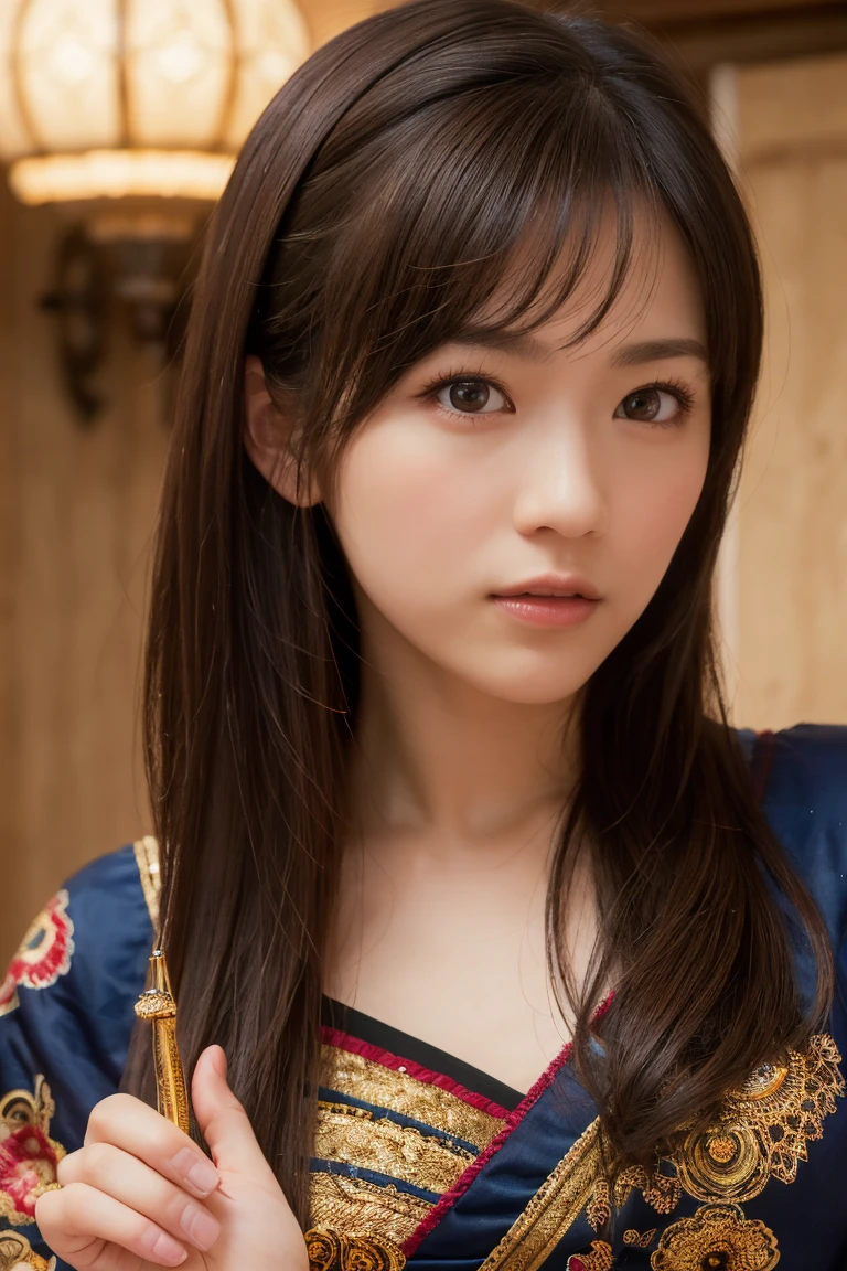 A Chinese girl from the Tang Dynasty,beautiful eyes in detail,beautiful double eyelid,(((seduct smile,Quiza exterior)),cleavage,randome pose,A masterpiece,Delicate portrayal of facial features ,tmasterpiece,s the perfect face,Antique costumes,(Blushlush:0.5),Ultimate detail_The eye,photorealestic:1.3,full bodyesbian,gigantic cleavage breasts,Ultra-realistic 8K CG,flawless perfection,tmasterpiece,professionalartwork,famousartwork,beauitful face,beautidful eyes,((Perfect female body)),(immersiveatmosphere,lightand shade contrast:1.5,Bright light:1.2,lumnious),,(Blushlush:0.5),Enchanting expression,Ultimate detail_The eye,Exquisite background,photorealestic:1.3,Faraway view,full bodyesbian,(ambient lights:1.3),(cinematic compositions:1.3),(neonlight:0.1),(hdr:0.1),Antique costumes