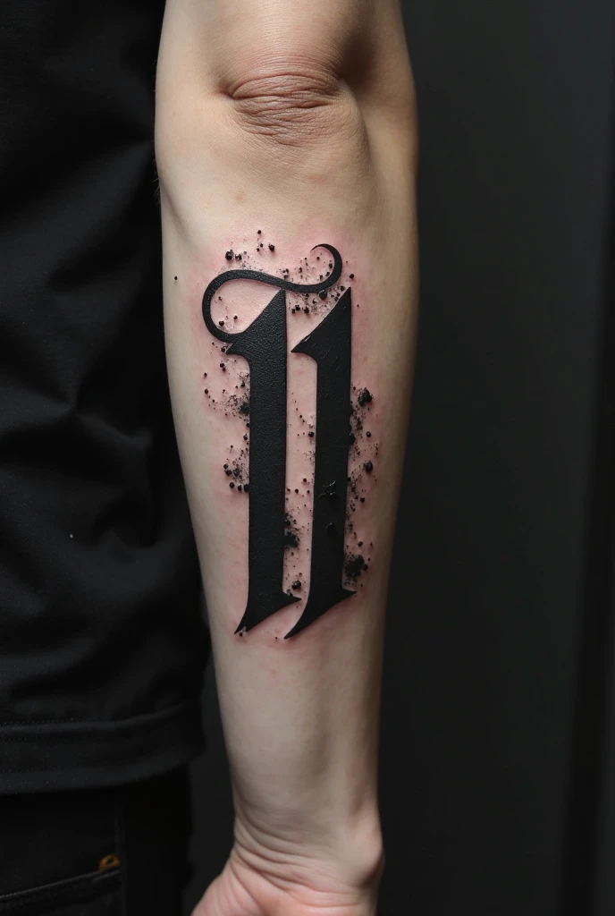 Create a tattoo image with the letters ASJG