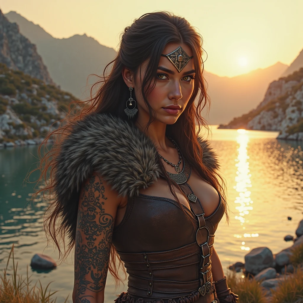 full body ultra realistic photography in different poses, perfectly centered medium upper shot of a nude Aloy from horizon zero dawn, creatures from horizon zero dawn jungle cliffs in the background, looking at viewer, fashion pose, extremely detailed eyes, detailed symmetric realistic face, extremely detailed natural texture, detailed peach fuzz, messy hair, masterpiece, absurdres, award winning photo by lee jeffries, depth of field, extremely detailed, amazing, fine detail, rich colors, hyper realistic lifelike texture, dramatic lighting, unrealengine, trending on artstation, cinestill 800 tungsten, photo realistic, RAW photo, TanvirTamim, high quality, highres, sharp focus, extremely detailed, cinematic lighting, 8k uhd, high definition, cinematic, neoprene, behance contest winner, featured on unsplash, cgsociety, unreal engine 5, ultra sharp focus