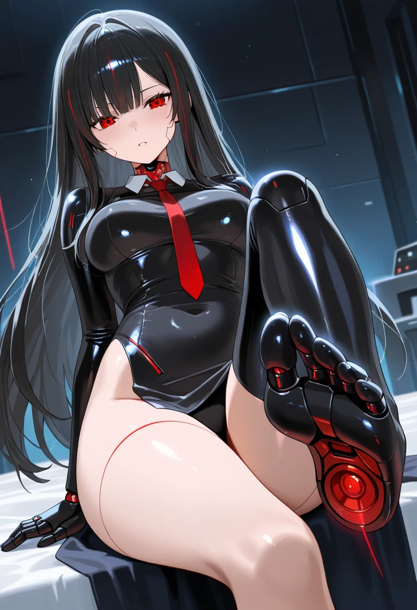 (Flat Color:1.2), Vibrant colors, highest quality, High resolution, alone, indoor, (Huge breasts:1.3), Retro Anime, sharp, Defined Line, detailed, compensate, Beautiful Face, Gorgeous eyes, , White crop top, Pencil Skirt, Black socks, From the side, Sitting,girl,whole body,(detailed face:1.2), masterpiece, fashion, Medium Hair, Black Hair, Twin tails, blunt bangs, Brown eyes,SNFW,(highest quality:1.2),1 girl,alone,Are standing_Split,bangs,Hair between the eyes,Pixelated Background,Neon Light,Sci-Fi Color Scheme,Bright colors,Metallic texture,Detailed陰影,Holographic interface,Dark atmosphere,High Contrast,sharp focus,Twigs of hair,Reflective surface,Exquisite detail,High resolution,Studio Lighting,Red accents,ambiente lighting,Artificial Intelligence Assistant, Fantasy, The Darkest Dungeon, A voluptuous succubus with a curvaceous body, Tightly Tied, Bound with heavy iron chains, fear, anxiety, Red eyes, , Browsing Caution, Detailed, 4K, masterpiece, Cinema Lighting, From above,bondage,dirty,lustful eye, ((open legs and Camel Toe)), huge breast, nipple piercing