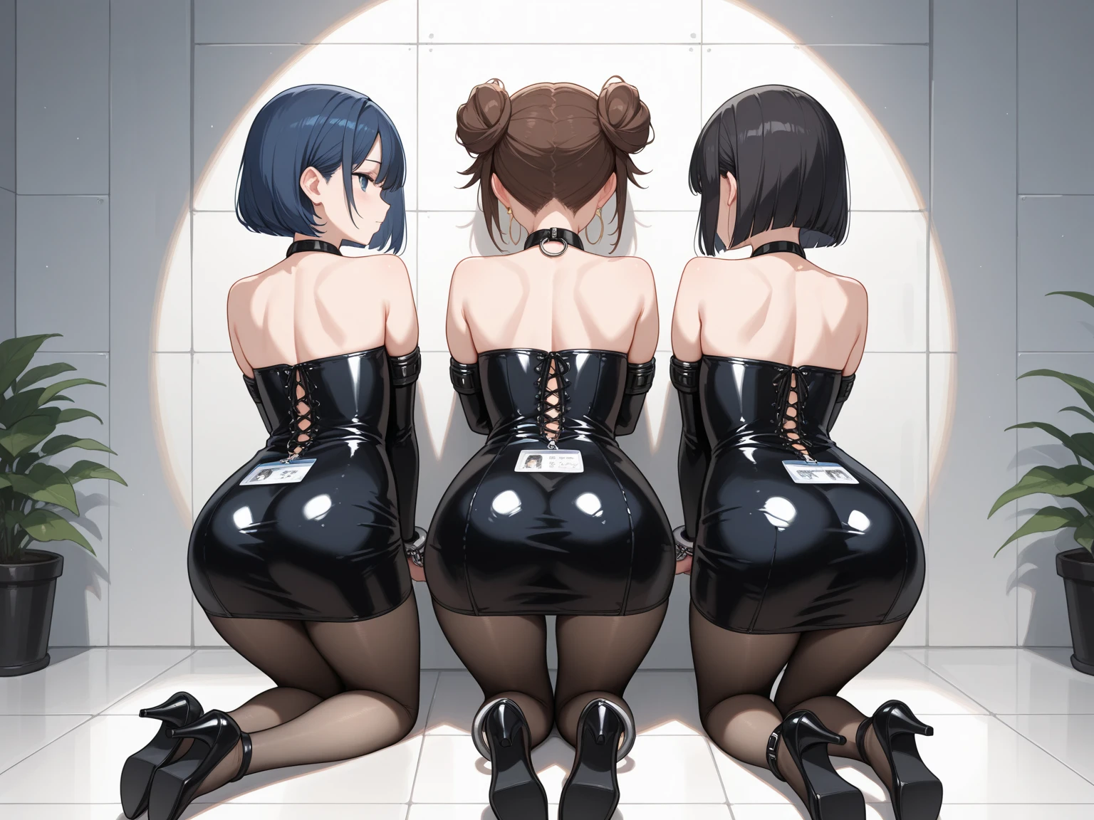 Best Quality, masutepiece, Game CG, Multiple girls, 6+Girls, Ass, from behind, rabbitears, Rabbit tail, Leotard, 6girls, 6girls, seduces, obscenity, Lusting, Temptation, (agitation),NSFW
