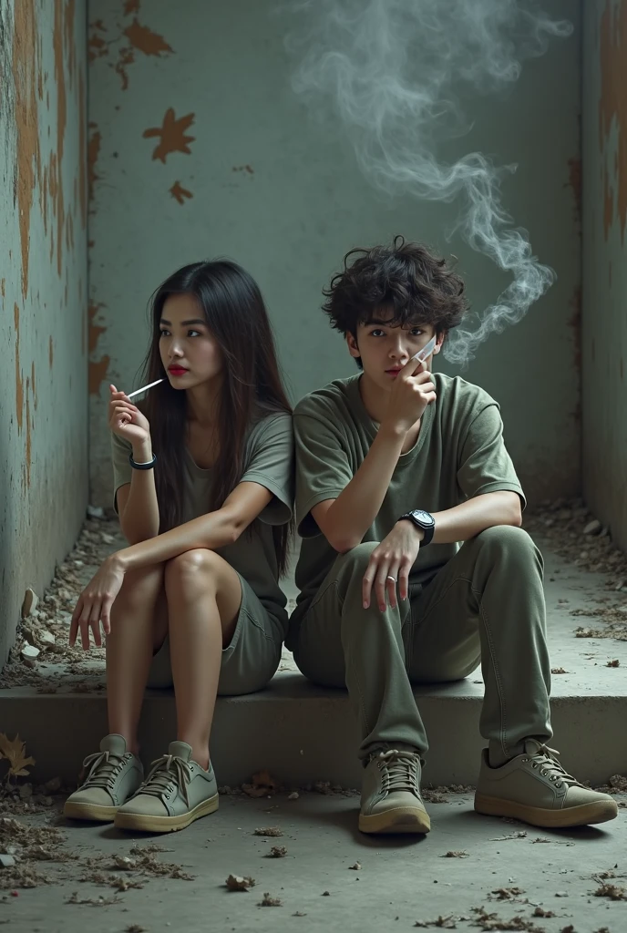 cartoony, mosquitoes, sitting on a couch, just chilling and smoking, blocks of money
