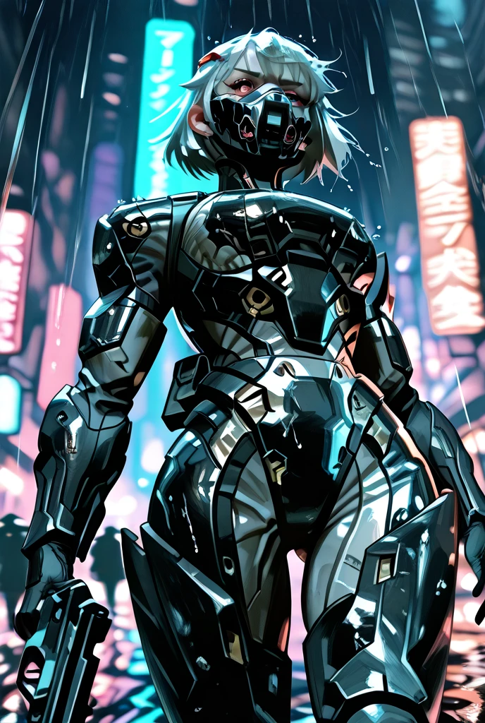 NsfW、(Narrow waist、Shapely breasts、Cleavage、Silver Hair:1.4)(Kamen Rider W design、A deformed belt around the waist:1.5)(Leather jacket、Neon Trim:1.5)sf、Destruction against the backdrop of a cyberpunk city、Gantz style、Ultra-realistic photoastepiece、最high quality、wallpaper、nffsw、high quality、High resolution、Very detailed、{美しくDetailed face}、{Beautifully detailed eyes}、(Detailed light){{Intricate details}}、{High resolution}、((Detailed face))、Neon Light、Chiaroscuro、sf映画のキービジュアル、Intricate details、Very detailed、