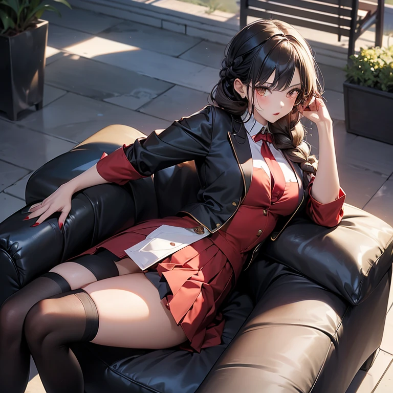 Best Quality, masutepiece, 超A high resolution,Injured woman falls and calls for help