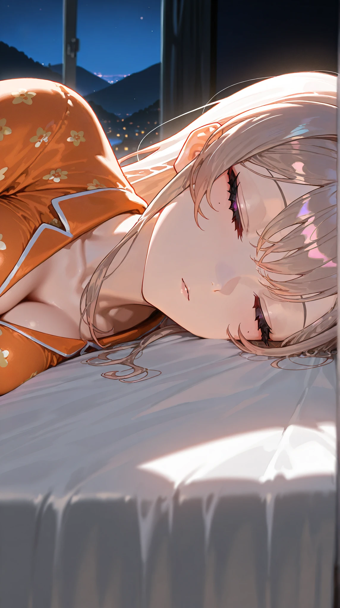 NSFW、sexy、Erotic、Adult、Romantic illustrations reminiscent of fairy tales、A romance filled with love and deception、Using chiaroscuro techniques, he contrasts happy romance with dark deception.、Immerse yourself in an atmosphere of soft colors and magical sparkle.、Featuring Japanese women who deeply love the expression of bliss and worship。and、Japanese man with a cunning smile and deceptive eyes、The women's side is filled with flowers and lights.、The male side is filled with shadows and dark twisted shapes.、In a realistic anime style with expressive faces and intricate details、The bright side has an enchanted castle in the background、The dark side includes elements such as dark twisted trees