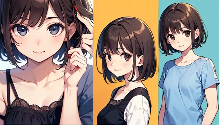 8-year-old、pretty girl、Erotic Bacon、Embarrassing appearance、Beautiful background, Four Girls,