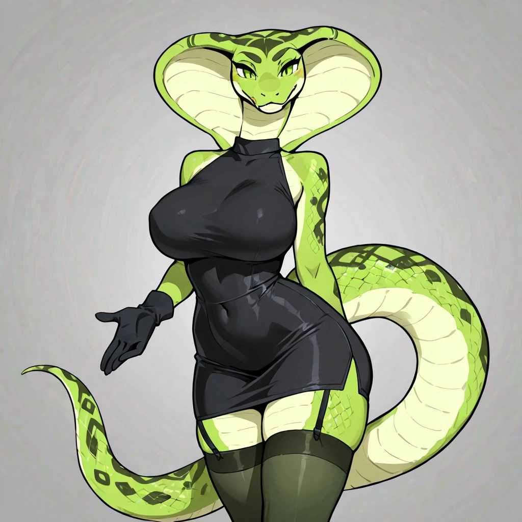 Draft Sketch (sfw)))), uploaded the e621, beautiful and detailed, snake girl, (((female))) ((anthro)) furry snake, Ross Tran, by ruan jia, by zaush, by foxovh, lighting cinematic, seductor, snake, thighighs, (huge chest) 1girls bare_shoulders skane_ skin, scales, big_breasts yellow_eyes boob_window cleavage cleavage_cutout snake_female female_only huge_breasts looking_at_viewer