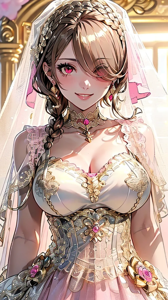 ((anime artstyle)),(Masterpiece),(Best Quality), (Super Detail),((Very Delicate and Beautiful)),cinematic lighting,1 girl,((full body portrait)),((standing in garden)),((solo)),(((1 fairytale princess in gorgeous embroidery and jeweled extremely gorgeous princess ballgown with voluminous full length hoop skirt))),an hourglass waist,padded and corseted bodice,(((huge crinoline hoopskirt))),long train,((gorgeous embroidery and jeweled)),voluminous frills,See-through,(gorgeous embroidery and beautiful lace),(((extremely gigantic tits,skindentation))),cleavage,((large amount of straight hair,extremely voluminous Straight long Hair,Very Long Straight Hair)),(finely detailed face and eyes),clear pupil,extremely gorgeousfull hair ornament,(bling-bling jeweled extremely gorgeousfull tiara),(bling-bling gorgeous gemstone jewelry),gorgeous long veil,((opera gloves)),(beautiful background),(full body),((gorgeous embroidery and jeweled extremely gorgeous princess ballgown with voluminous full length hoop skirt))