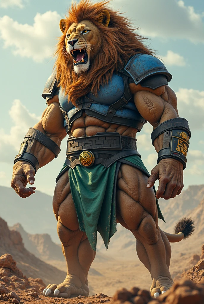 上半身裸のHairy男性Tiger Beastman。
Strong body。Big muscles。
Loinclothだけを身に着けている。Big bulge。
背景はgrassland。
Low - Angle。grassland。Loincloth。Standing posture。whole body。Tiger Beastman。Hairy。
Highest quality。Entirely in sharp focus、Highest photo quality。Photorealistic。