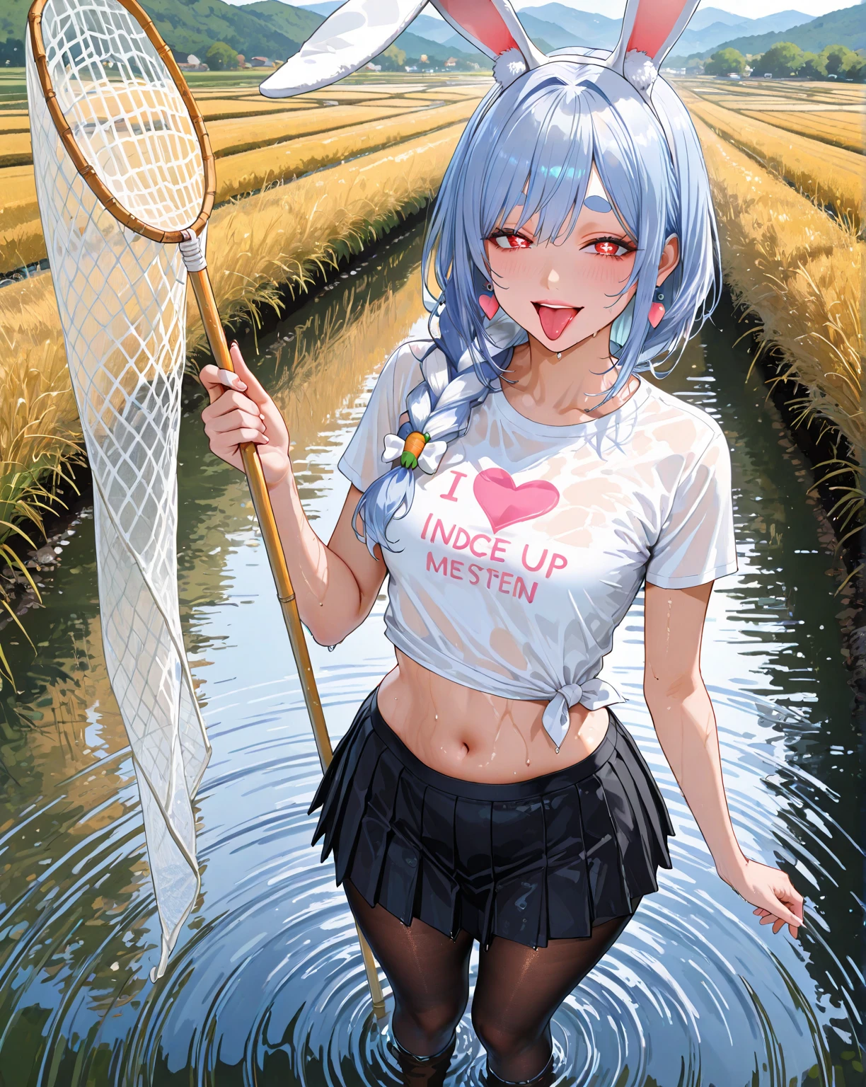 best quality, intricate details,
1girl, multicolored hair, blue eyes,
bathing, waterfall, woods, <lora:earthChan_v1:0.8> earth-chan, earth-chan,
<lora:plasticBag_v1:0.5> plastic bag, swimsuit, see-through,