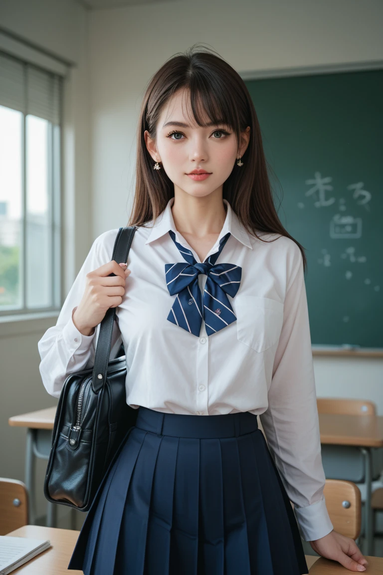 ((Highest quality:1.5))、(Happy expression:1.26)、RAW Photos、(((Ultimate beauty full body photo shoot:1.5)))、((Glowing Skin))、(((1 girl)))、Beautiful 14 year old girl from Prague、10 generations、young、Young Face、、Bright Eyes、Detailed face、Fascinating、(The body is slim)、Waistline、belly button、Exposing the belly button、Small shoulders、Thin arms、Long legs、((Black Hair、Shortcuts:1.2))、skirt、(White socks:1.2)、((Exposing the belly buttonセーラー服、Mini skirt:1.5))、Spread your legs、(((Sit on a chair with your legs wide open:1.75)))、(Micro Skirt、high waist)、((Lift up your skirt to show your panties:1.5))、skirt lift、((Low Angle:1.0))、((Very detailedな))、(Perfectly detailed face)、(Detailed hands) 、(finger details)、(Excellent anatomy)、Photorealistic image masterpiece、最High resolution、Very detailedな、Film Light、Intricate details、High resolution、Very detailed))、Detailed Background、8 time、Digital single-lens reflex camera、Soft Light、High resolution、Film Grain、Fujifilm XT3、Shallow depth of field、Natural soft light、god々、classroom、School Machine、Chair、blackboard、