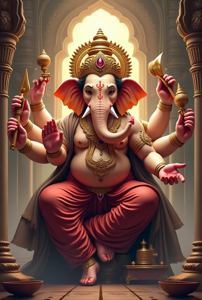 Ganpati god in aggressive look