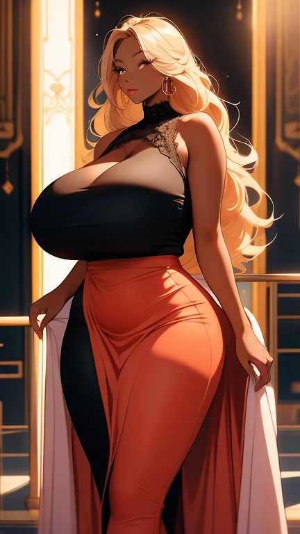((high detailed, best quality, 4k, masterpiece, hd:1.3)), BREAK night stars landscape, Rosalina, neon blue eyes, BREAK blue eyes, seductive, attractive, sexy smile, smiling, smooth anime cg art, 34C , long legs, vivid colors, detailed digital art, slim body, perfect skin, blonde hair, long blonde hair, BREAK crown, looking at viewer, BREAK looking at viewer, extremely detailed face, full body, earrings, gem, dark black makeup lips, dark gothic eyeshadows, dark eyeshadows, black eyeshadows, black sexy lips, black lips, dark lips, very dark lips, (perfect hands, perfect ???????), black makeup, detailed fingers, five fingers per hand, 5 fingers, (1 girl), detailed lips, detailed black lips, black painted lips, gothic painted lips, (breast focus), (breasts out:1.3), (off shoulder:1.1), (hands on waist:1.3),