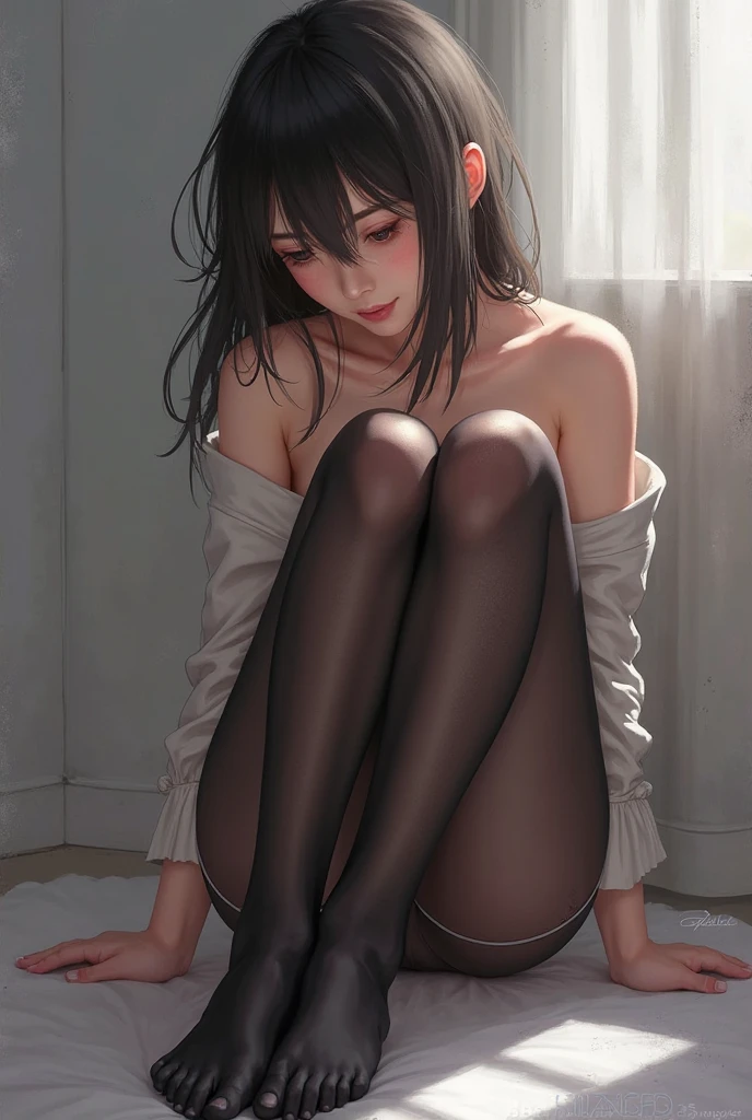 Sensual woman、Beautifully detailed eyes、Beautifully detailed lips、Highly detailed face、Long eyelashes、Graceful appearance、Gothic dresses、Soft lighting、Dramatic Shadows、A calming color palette、Cinematic composition、Photorealistic、(Highest quality) 、4K、8K、High Resolution、masterpiece:1.2)、Super detailed、(Real、Photorealistic、Photorealistic:1.37)、Black panties、Stiletto heels、sit、sensual pose、bold pose、The skin is damp、Sweating、
masochist、blush、Embarrassed、Expressions of ecstasy、Spreading legs with hands、Distorted facial expressions、Tears are flowing、Heavily wet、With water droplets