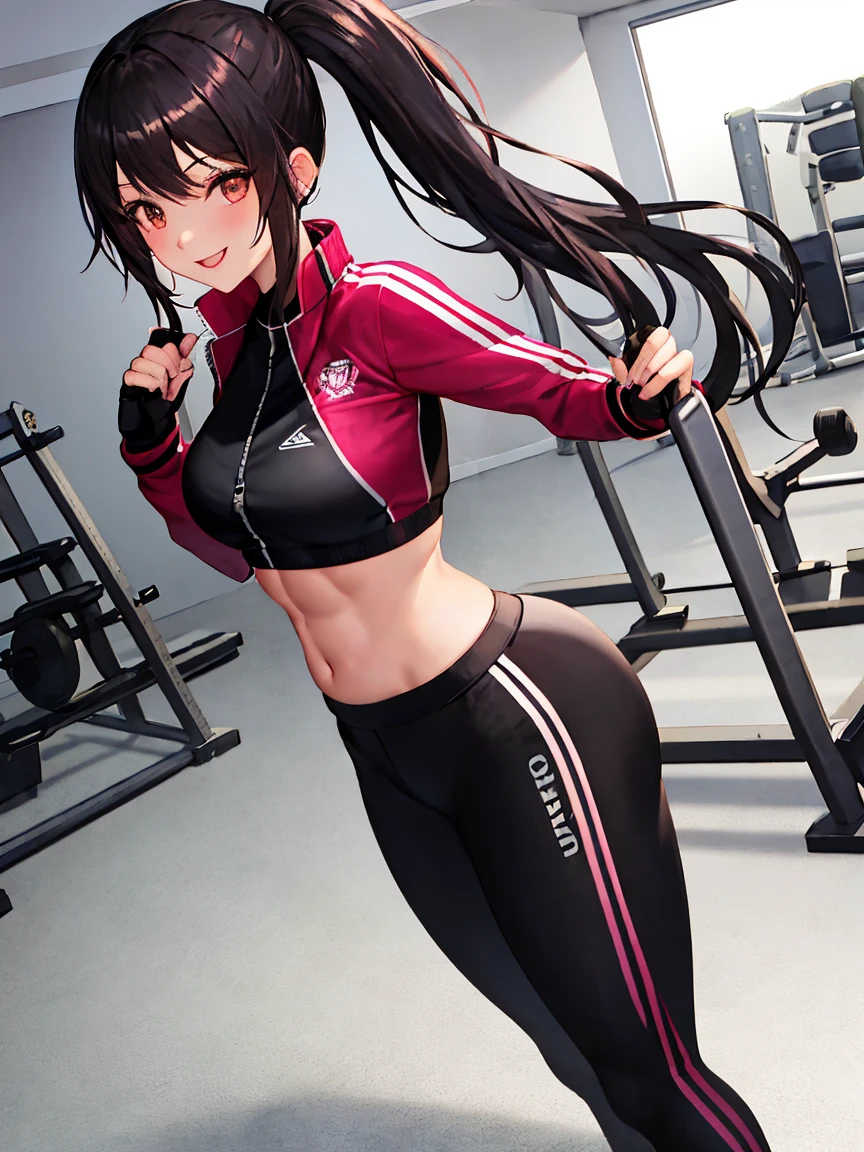 girl in stoff leggings und sport BH sexy