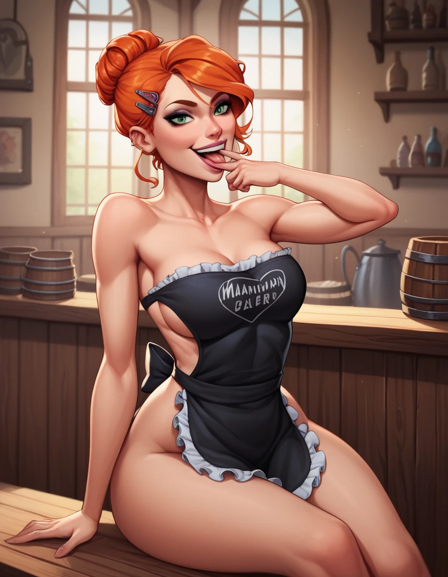 score_9, score_8_up, score_7_up, source_anime, 1 woman, sitting at a table, breasts resting on table, (innocent emotions:1.3) , (tube top), cleavage, skindentation , lize1st, hair ornament, pretty clown girl, (funny emotions:1.1), tavern, sunset, light shaft, ((small sagging chest)) ((art by norman rockwell))
((Safe for work)) ((from the side side)) ((chubby))