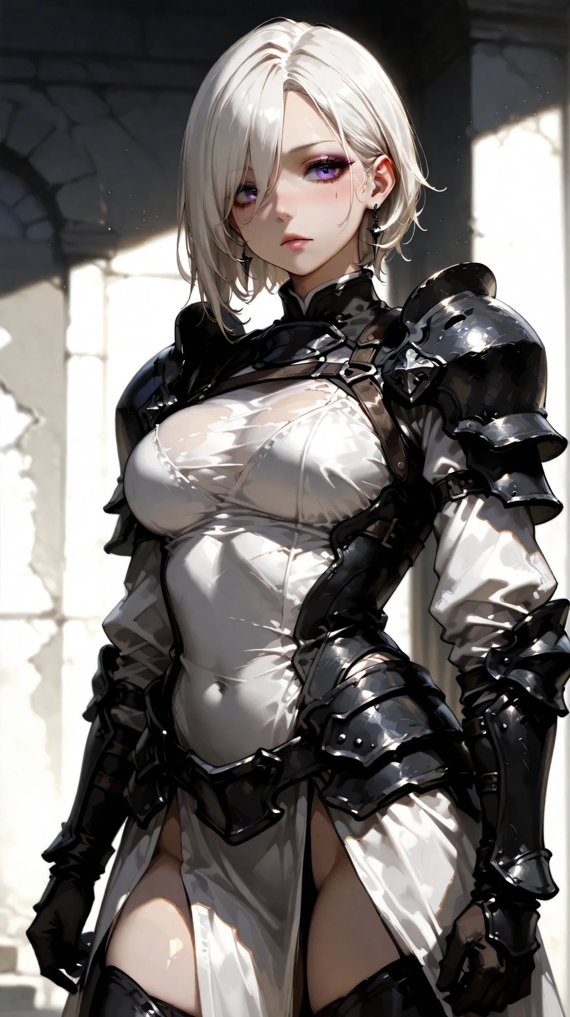 gwen tennyson,y'shtola rhul,yorha 2b, tracer,nier automata,overwatch,close up,mecha pilot,queen throne room, tattoos,blue and gold plugsuit,white short sleeve lycra top,steel lycra micro skirt,white garter belt,uncovered belly,short hair,punk makeup,green eyes,multicolored silver hair,sexy smile,freckles,beautiful girl,large breasts,8k,ultra detailed,realistic,fantasy art,queen armor,steel armor,queen gown dress,queen cape,ear piercings,hair pin,saiyan girl,saiyan female,queen crown,white horse,queen banner,