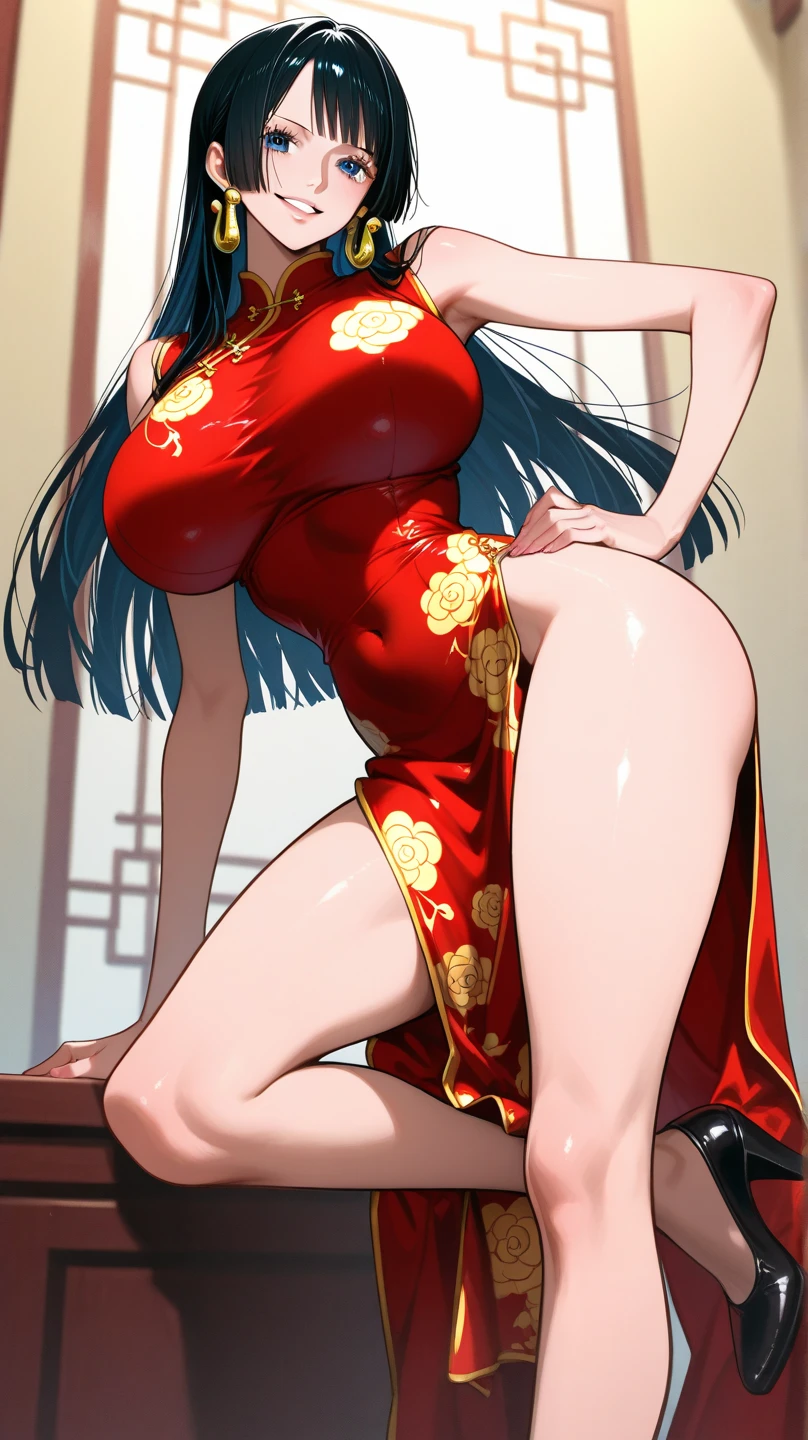 nsfw,large breast,china dress