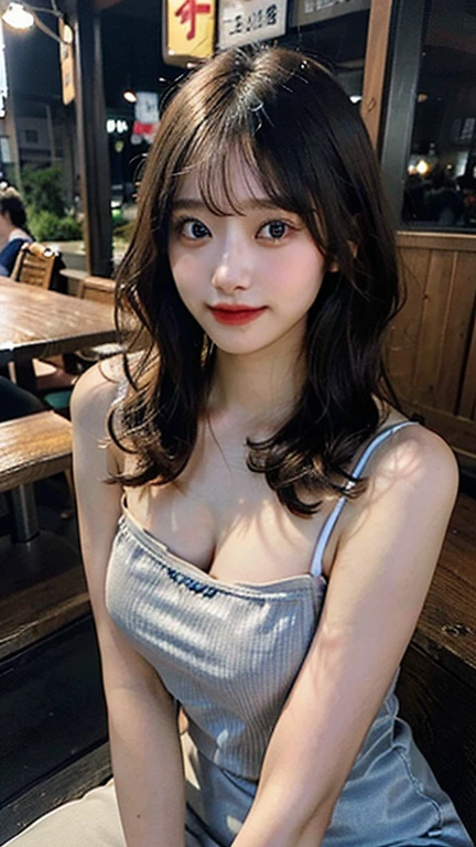 (Photorealsitic: 1.2, best qualtiy, 8K,Wetty:1.3 ), ( 20yr old, Japan idle、 barechested、big nipples, Sweat: 1.2, Black hair、bang cut:1.3), Fine skin, (Film Lighting), Soft light, Double eyelids, ((独奏、Colossal tits:1.3、cleavage of the breast、Bust-up shot、sexual act、function:1.3))