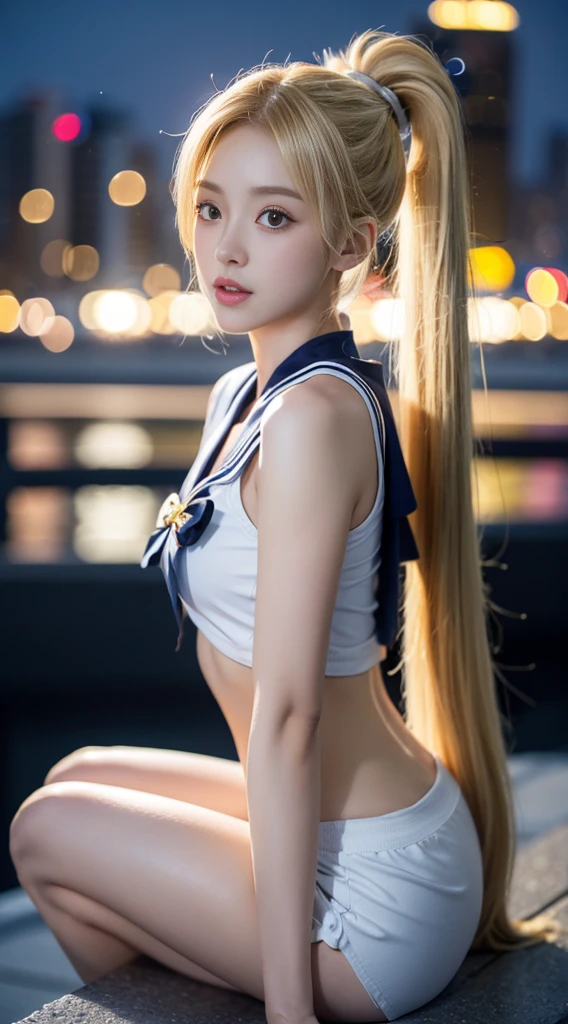 (((SEXYWhite mesh bikini:1.35)))、(((sleep:1.35)))、(8K, RAW Photos, Highest quality, masterpiece:1.3),(Realistic,photo-Realistic:1.37),(night),(View your viewers:1.331),(Gray Hair),Pause,Tokyo Street,nightcityscape, Cyberpunk City,Soft Light,One girl,Very beautiful face,bust,Put your hands down,Random hairstyle,Random representation,Big eyes, ,Lower abdomen,(lshort-sleeved JK_Sailor),JK_style,(dark blue JK_skirt) ,(bow JK_tie),Mix 4
