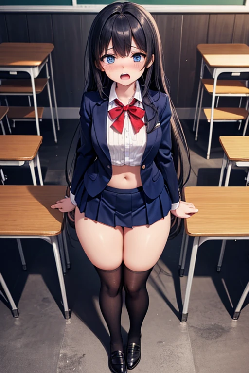 highest quality, Super detailed, figure,
1 girl, Glasses, black hair, long hair, black eye, , blush, looking at the viewer, Are standing,
kaidan, stage, scenery, window, realistic, photograph background, photograph (Moderate) Crouching、panties
 