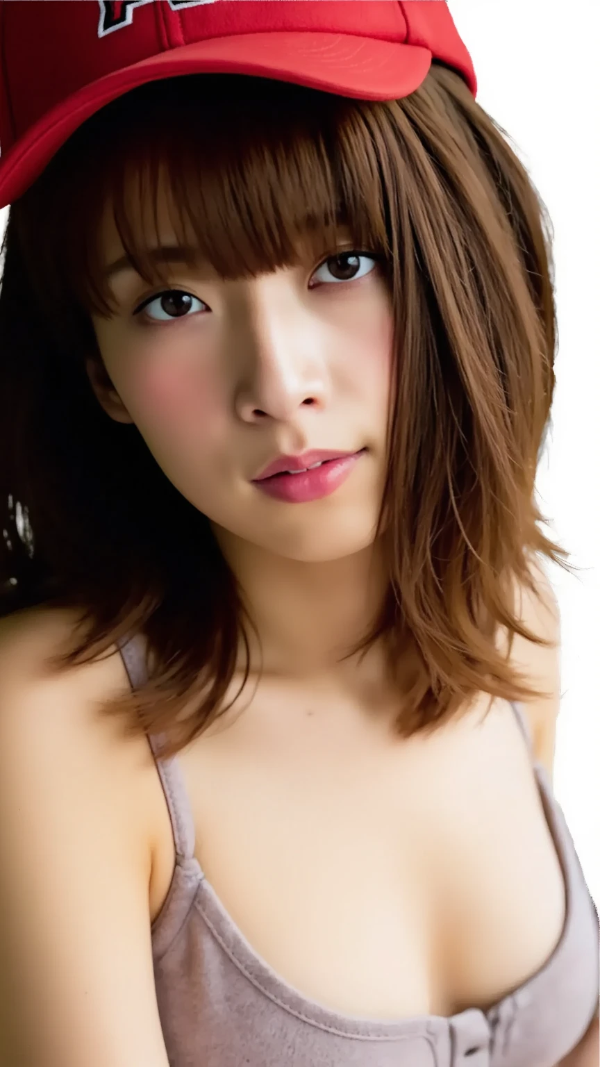 highest quality, Realistic, Perfect Human Anatomy, Very detailed, Very delicate and beautiful, Raw photo, Professional Lighting, Illumination, Depth of written boundary, Single focus, whole body, Skinny Japanese woman, 30-year-old woman, Brown Hair, Small Head, Beautiful Eyes, True Face, Realistic skin, Fine grain, White bra, White panties,Bobcut