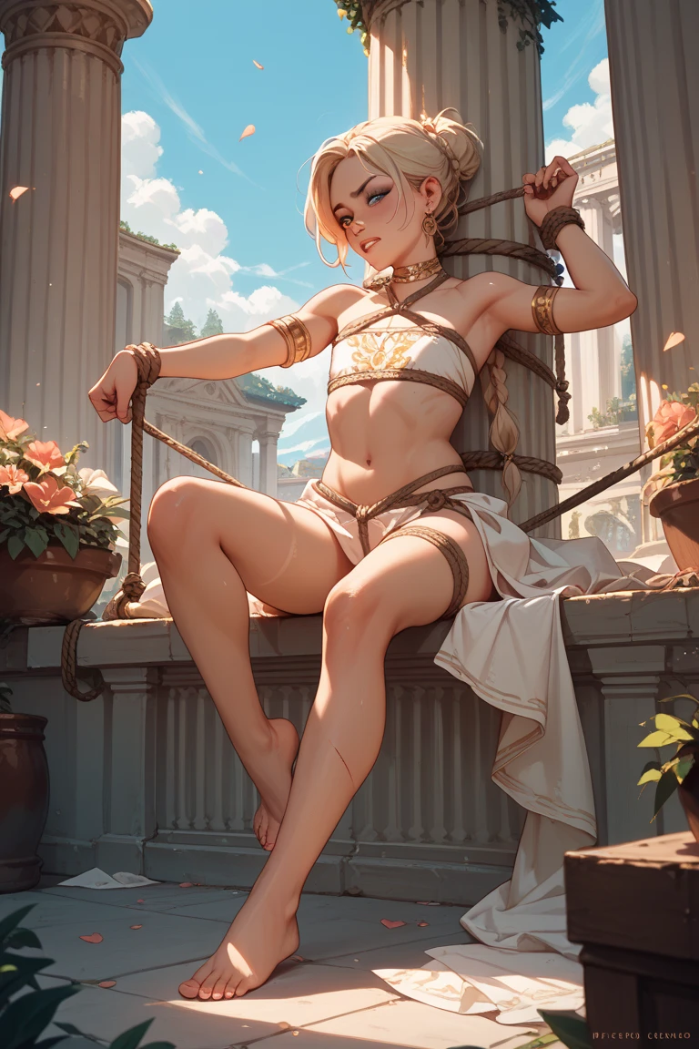 there's a lady who's sure all that glitters is gold and she's buying a stairway to heaven, 8k, masterpiece, perfect anatomy