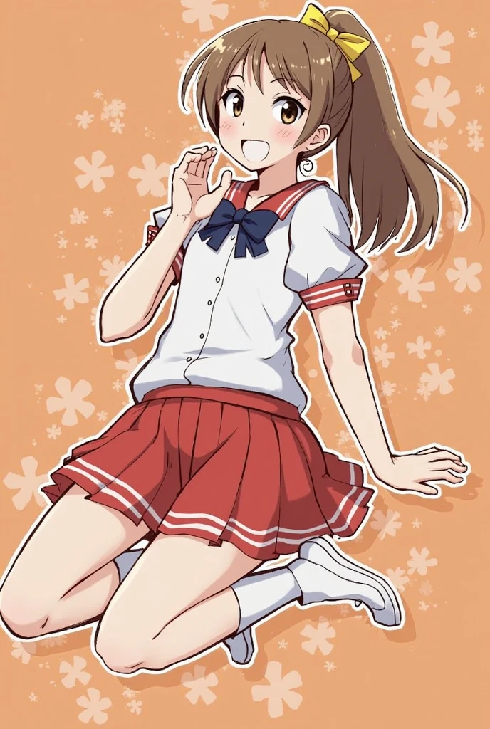 score_9,score_8_up,score_7_up,<lora:yuuki_mikan_pony:1>,1girl, brown_eyes, brown_hair, gym_uniform, highres, imageboard_desourced, long_hair, non-web_source, red_buruma, sitting, solo, transparent_background, vector_trace, yuuki_mikan