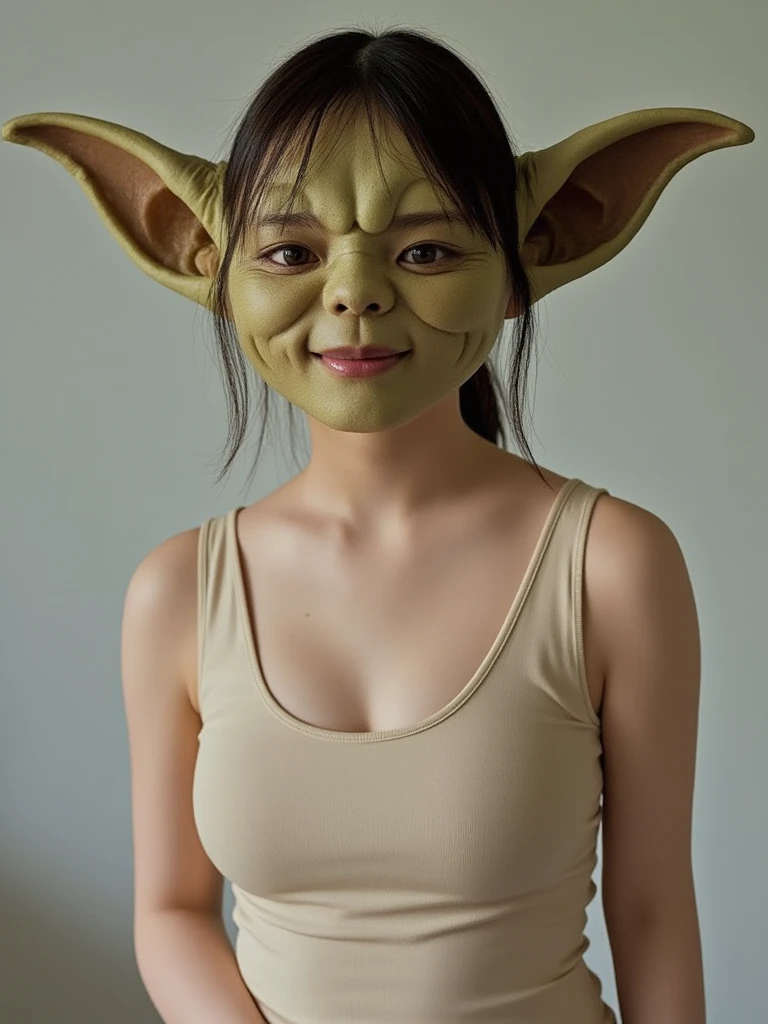 sexy woman jedi and baby yoda