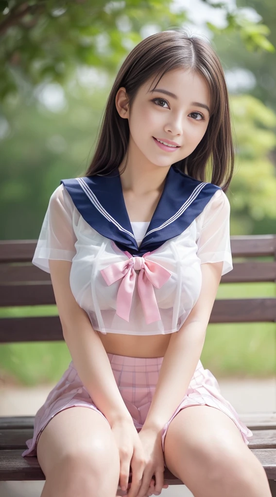 (pieces fly, highest quality, detailed chest, upon,
, sailor suit, , tits, (thin:1),
Japanese, ((very beautiful 12 year old girl)), naive girl、(((perfect limbs、perfect anatomy、white and beautiful skin)))、Shiny hair and moist eyebrows、Colors and landscapes of youth、Feeling of love、(happy smile、short sleeve high 、hair revealing、green and navy checked skirt、White short-sleeved blouse,Button is off、both breasts protrude、Fully exposed udder、thin、beautiful breasts、exposed nipples、high school grounds:1.5)